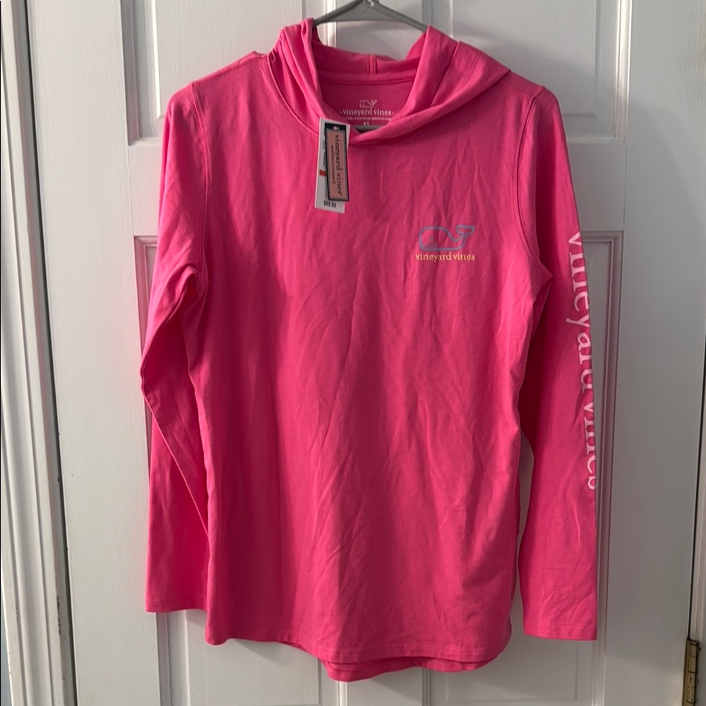 Vineyard Vines Bright Pink Graphic Hoodie Tee